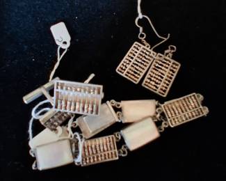 Sterling Abacus Set