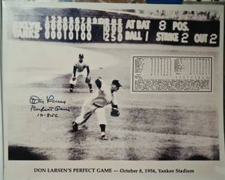 Don Larsen Perfect Game Photograph. Signed.