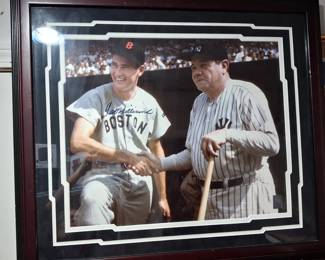 Signed Ted Williams and Micky Mantle Photograph