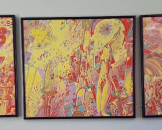 Alexandr Osipov. "Dialogues" 3 Pieces.  Paper Goache Wonderful