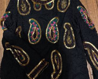 Several beaded vintage sweaters XL