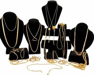 GoldTone Necklace Collection with Rope Chains, Rose  Turtle Pendants