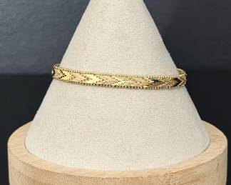 14K Mexico Woven Link Bracelet, 14.54g