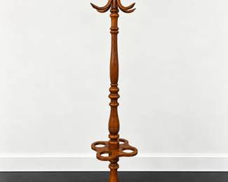 Wood Bentwood Hall Tree Coat  Hat Rack with UmbrellaCane Stand
