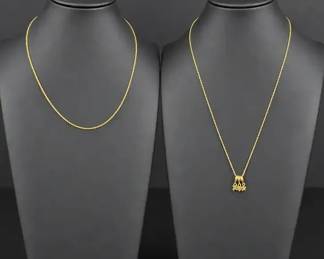 14K Gold Rope Chain  14K Gold Charm Necklace with Heart, Star  X Charms 5.14g