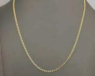 14K Italian Yellow Gold Chain Necklace, 3.18g