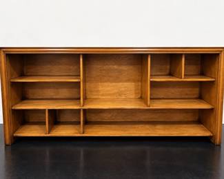 72 Wide Wood Display Bookcase with MultiCompartment Shelving