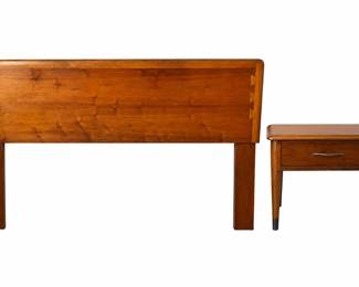 Lane MidCentury Modern Bed Frame  Nightstand