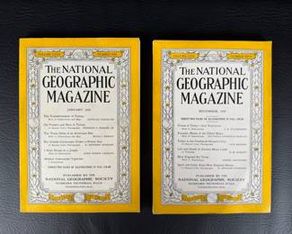 Vintage National Geographic Magazines 1936  1939 Yellow Border Issues