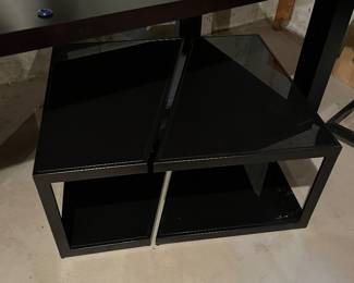Black glass tables leave together or as 2