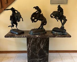 Sculptures marble console table 