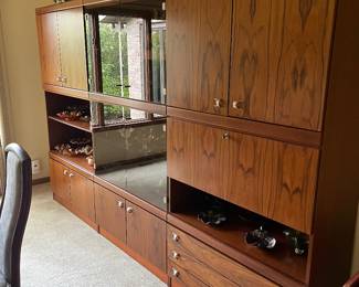 One of 3 mid century wall units