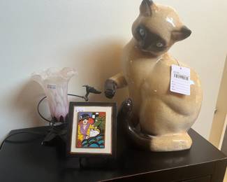 Vtg Ceramic Siamese Cat