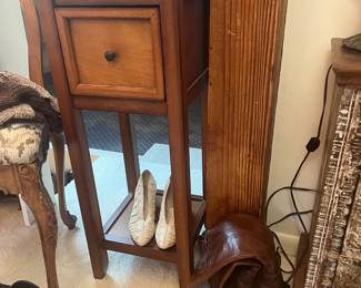 Wooden Side Table, Women's Shoes