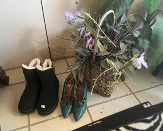 Women's Shoes, Faux Plants