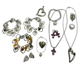 Trifari And More Silver Toned And Stainless Steel Jewelry