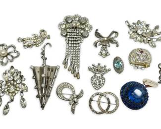 Vintage Rhinestone Brooches
