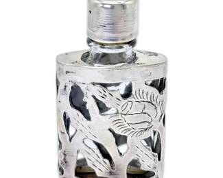 Taxco Sterling Silver Glass Perfume Bottle