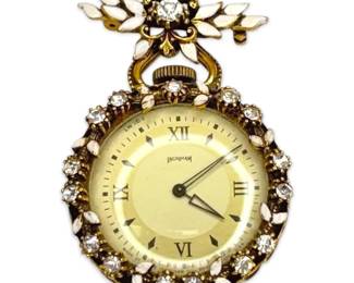 Vintage Ingraham Watch BroochRuns