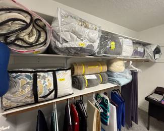 Assorted clean comforters