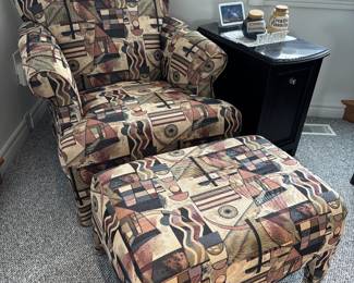 Clean chair and ottoman