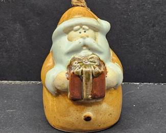 Vintage Ceramic Santa Bell