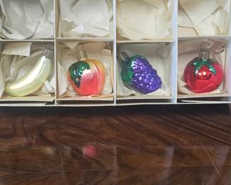 West Germany Fruit Ornaments