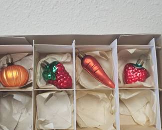 West Germany Fruit and Vegetable Ornaments