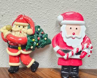 Vintage Santa Ornaments
