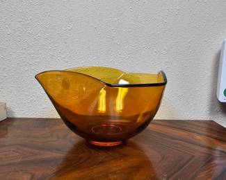 Amber Glass Bowl