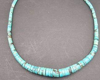 Turquoise Heishi Necklace