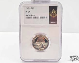 1603 Graded 1969 Washington Quarter