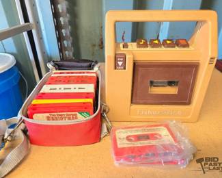 3024  Fisher Price 826 Tape Player and Cassette Tapes