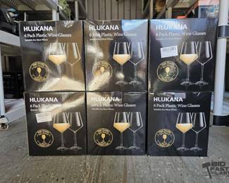 2838  6 Cases of Plastic Wine Cups