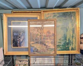 3516  4 Outdoor Scenery Paintings