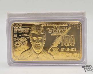 1752 Gold Plated Donald Trump Bar