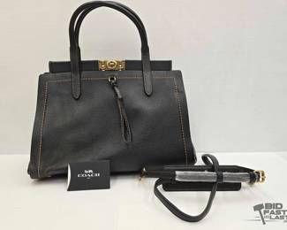 1815  Coach Purse  Structured Satchel, GoldTone TurnLock, Shoulder Strap