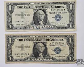 1508  2 $1 Silver Certificates