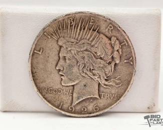 1308  1926 Peace Dollar, 90 Silver, 26.6g