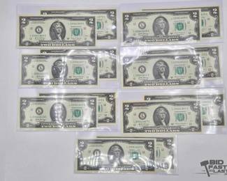 1512  14 Series 2017 A $2 Bills  Sequential Sets of 4  10, San Francisco
