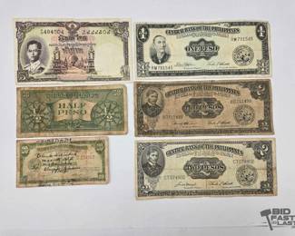 1714  Philippine Banknotes Central Bank One  Two Pesos, 1949 Seal
