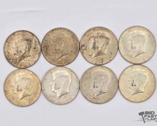 1597  8 Kennedy Half Dollars