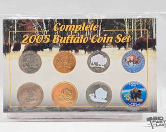 1607  2005 Buffalo Nickel  Kansas Quarter 8Coin Set, The Morgan Mint