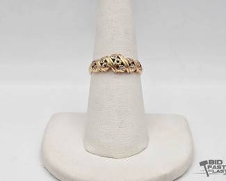 702  14kt Gold Ring with Moissanite