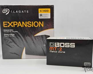1908  SeaGate External Hard Drive and Boss Distortion Pedal