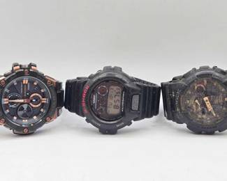 1151  3 Casio GShock Watches incl. Tough Solar Analog  Digital
