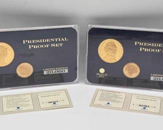 1624  2 American Mint Presidential Proof Sets  James Monroe  Abraham Lincoln