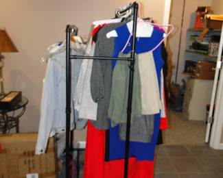 A couple racks of clothes