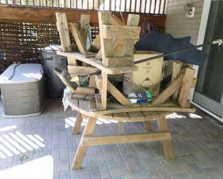 Picnic table and benches