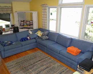 Ethan Allen Blue Sectional